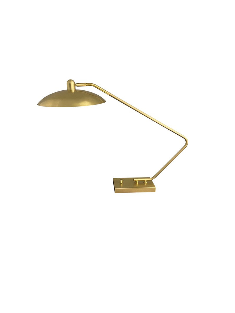 Ridgeline Angled Arm Task Lamp in Natural Brass