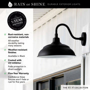 RLM 14" Outdoor Wall Sconce in Black