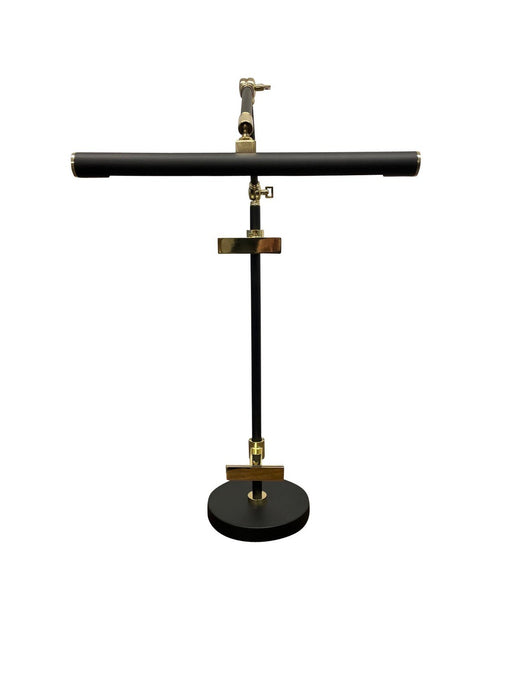 River North LED Easel Desk Lamp in Black/Polished Brass