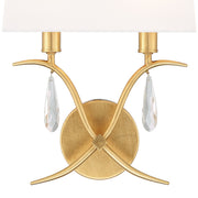 Rollins 2 Light 10" Sconce in Antique Gold
