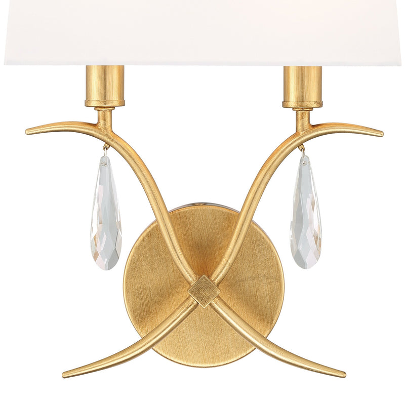 Rollins 2 Light 10" Sconce in Antique Gold