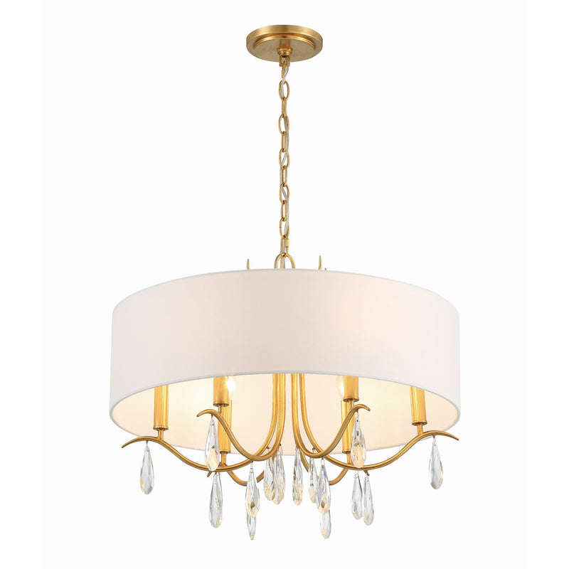 Rollins 6 Light 24" Chandelier in Antique Gold