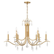 Rollins 9 Light 40" Chandelier in Antique Gold
