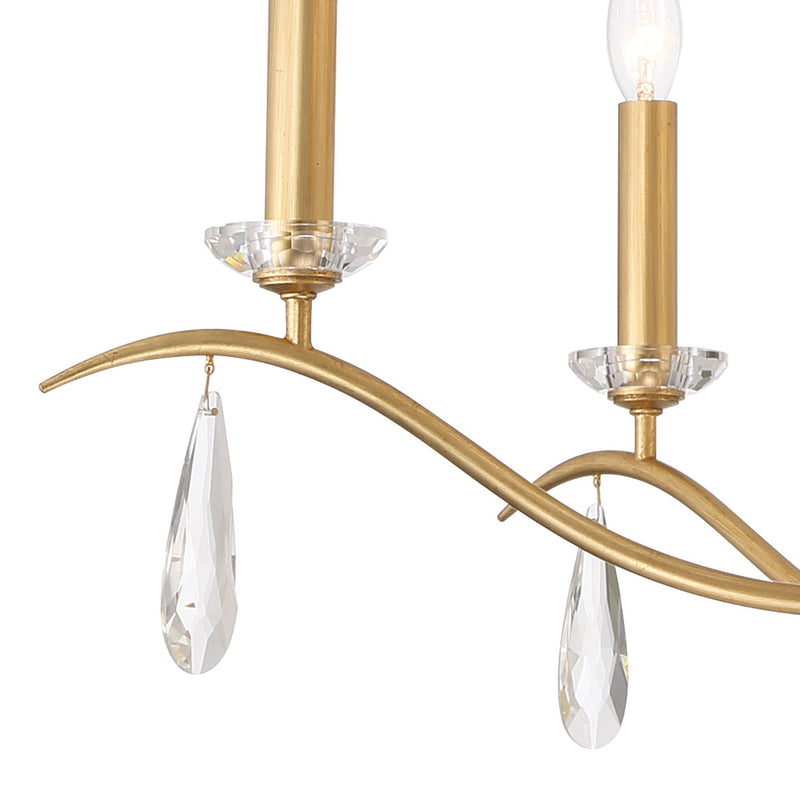Rollins 9 Light 40" Chandelier in Antique Gold