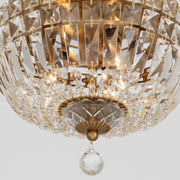 Roslyn 3 Light 10" Flush Mount in Aged Brass