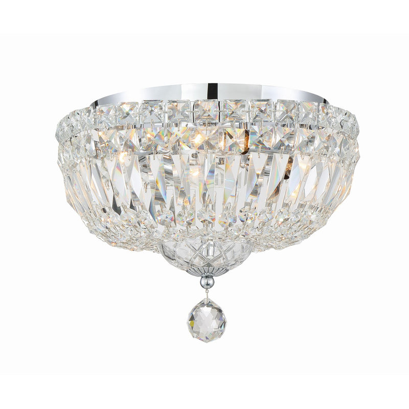 Roslyn 3 Light 10" Flush Mount in Polished Chrome
