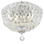 Roslyn 3 Light 10" Flush Mount in Polished Chrome