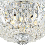 Roslyn 3 Light 10" Flush Mount in Polished Chrome