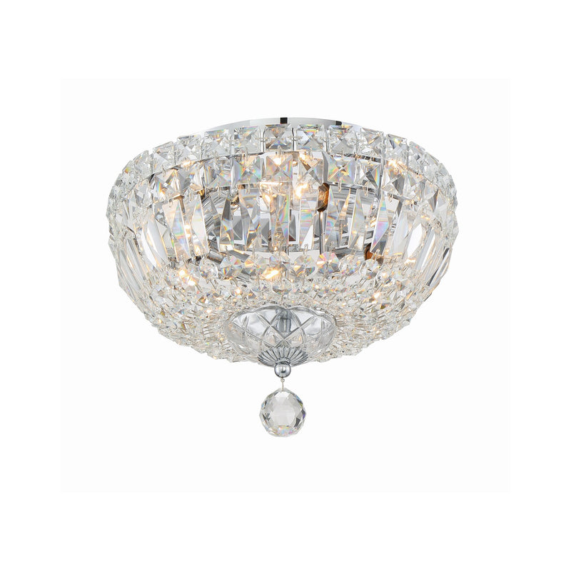 Roslyn 4 Light 12" Flush Mount in Polished Chrome