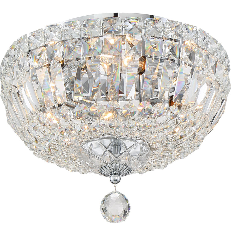 Roslyn 4 Light 12" Flush Mount in Polished Chrome