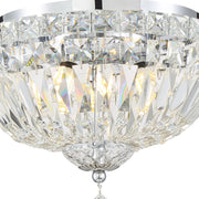 Roslyn 4 Light 12" Flush Mount in Polished Chrome