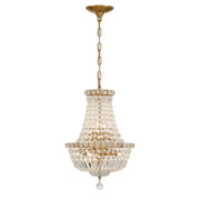 Roslyn 5 Light 12" Chandelier in Aged Brass