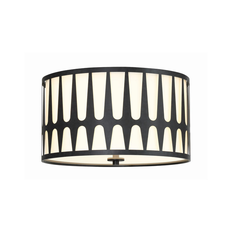 Royston 3 Light 18" Flush Mount in Black