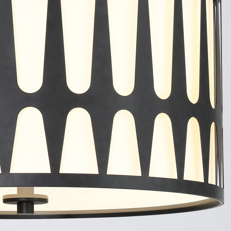 Royston 3 Light 18" Flush Mount in Black
