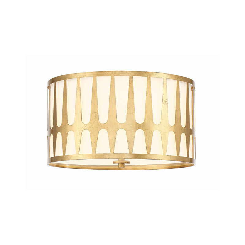 Royston 3 Light 18" Flush Mount in Antique Gold