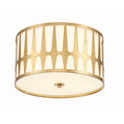 Royston 3 Light 18" Flush Mount in Antique Gold