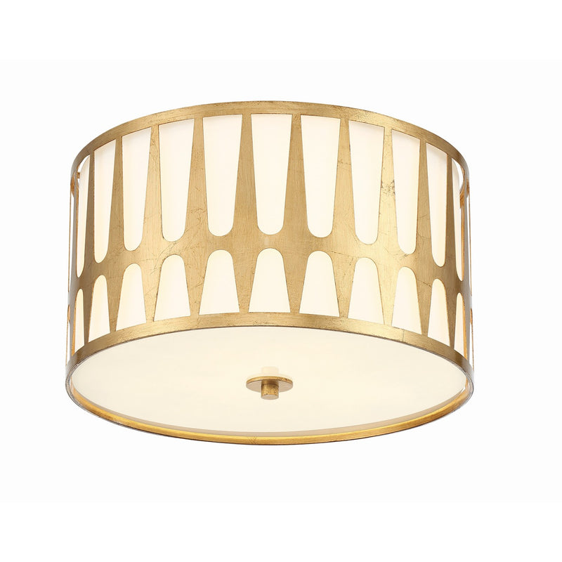 Royston 3 Light 18" Flush Mount in Antique Gold