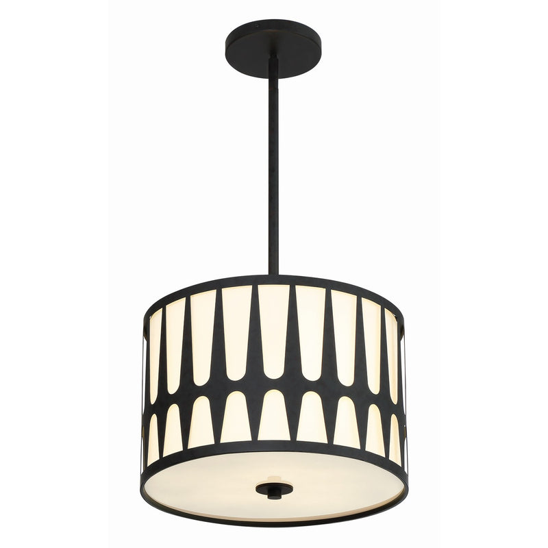 Royston 3 Light 15" Pendant in Black