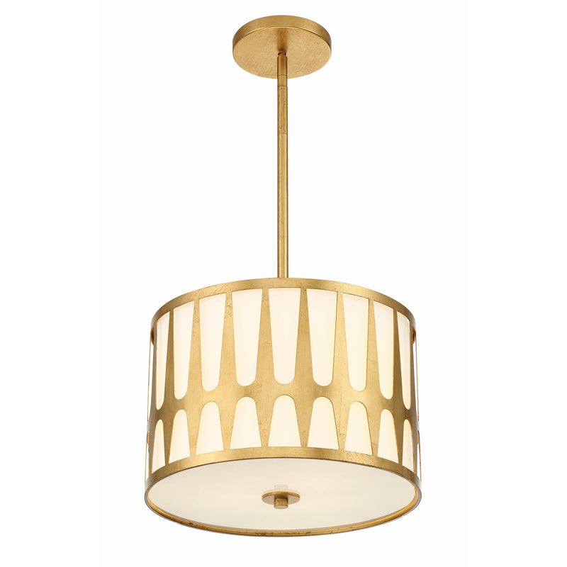 Royston 3 Light 15" Pendant in Antique Gold