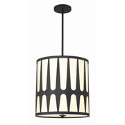 Royston 4 Light 17" Pendant in Black