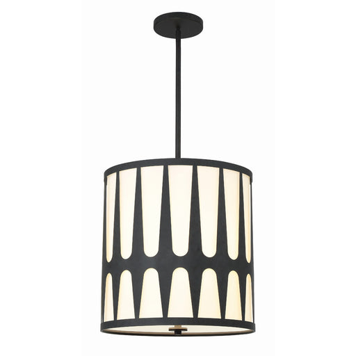 Royston 4 Light 17" Pendant in Black