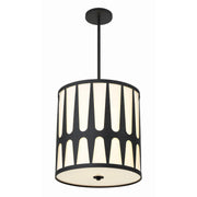 Royston 4 Light 17" Pendant in Black