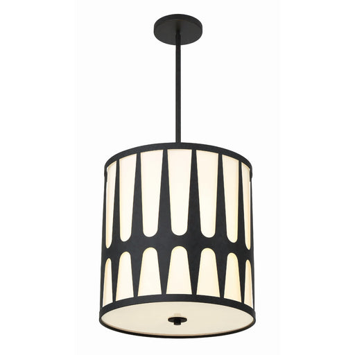 Royston 4 Light 17" Pendant in Black