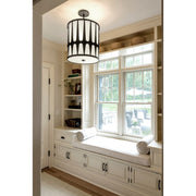 Royston 4 Light 17" Pendant in Black in a room setting