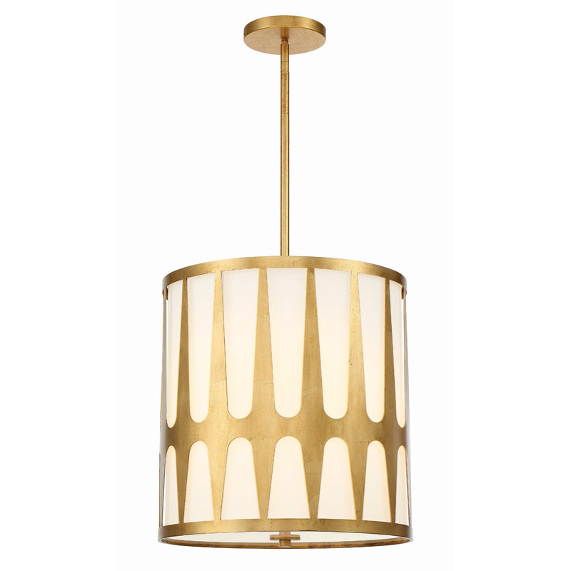 Royston 4 Light 17" Pendant in Antique Gold