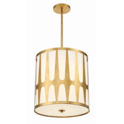 Royston 4 Light 17" Pendant in Antique Gold