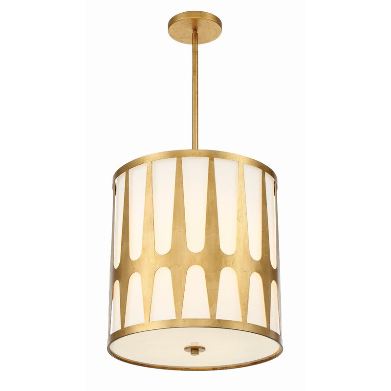 Royston 4 Light 17" Pendant in Antique Gold
