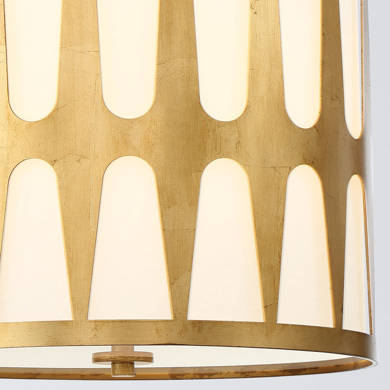 Royston 4 Light 17" Pendant in Antique Gold