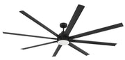 Rush 84" 8-Blade Indoor/Outdoor Ceiling Fan in Flat Black