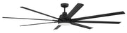 Rush 84" 8-Blade Indoor/Outdoor Ceiling Fan in Flat Black