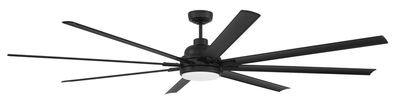 Rush 84" 8-Blade Indoor/Outdoor Ceiling Fan in Flat Black