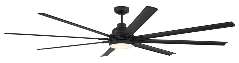 Rush 84" 8-Blade Indoor/Outdoor Ceiling Fan in Flat Black
