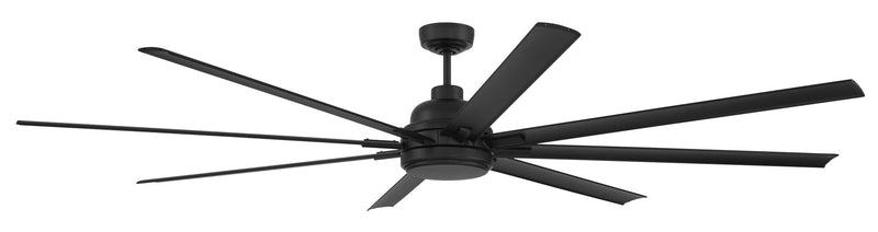 Rush 84" 8-Blade Indoor/Outdoor Ceiling Fan in Flat Black