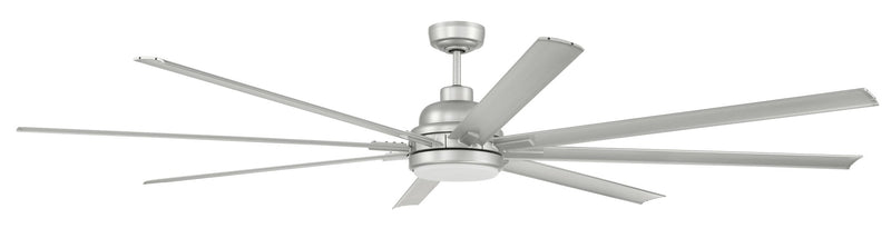 Rush 84" 8-Blade Indoor/Outdoor Ceiling Fan in Painted Nickel