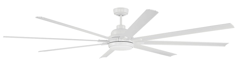 Rush 84" 8-Blade Indoor/Outdoor Ceiling Fan in White