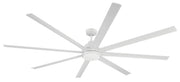 Rush 84" 8-Blade Indoor/Outdoor Ceiling Fan in White