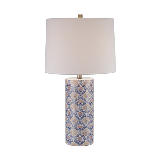 Waterston 14" Table Lamp in Blue / Flowers