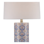 Waterston 14" Table Lamp in Blue / Flowers