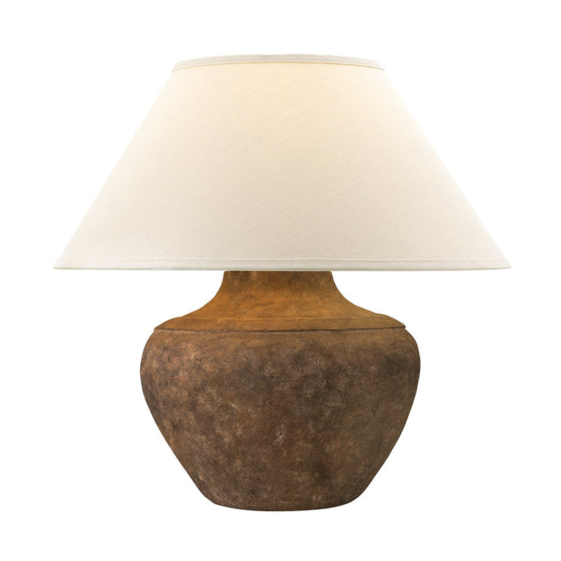 Calabria Rechargeable Table Lamp in Rustco / Aged Brass