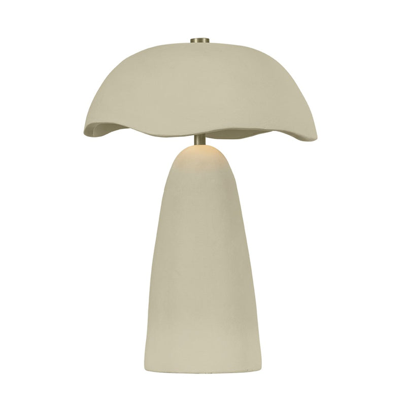 Soloma Rechargeable Table Lamp in Patina Brass / Ceramic Artisan White