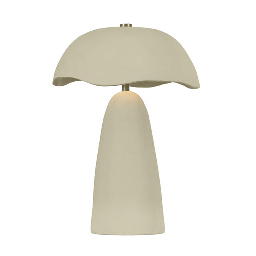 Soloma Rechargeable Table Lamp in Patina Brass / Ceramic Artisan White