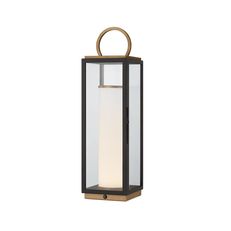Gareth Rechargeable Table Lamp in Patina Brass / Texture Black