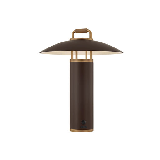 Birk Rechargeable Table Lamp in Patina Brass / Bronze