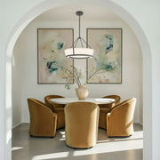 Royce 1 Light 24.25" Integrated LED Pendant in Charcoal Bronze in a room setting