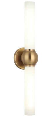 Pierce 2-Light Wall Sconce in Aged Gold Brass