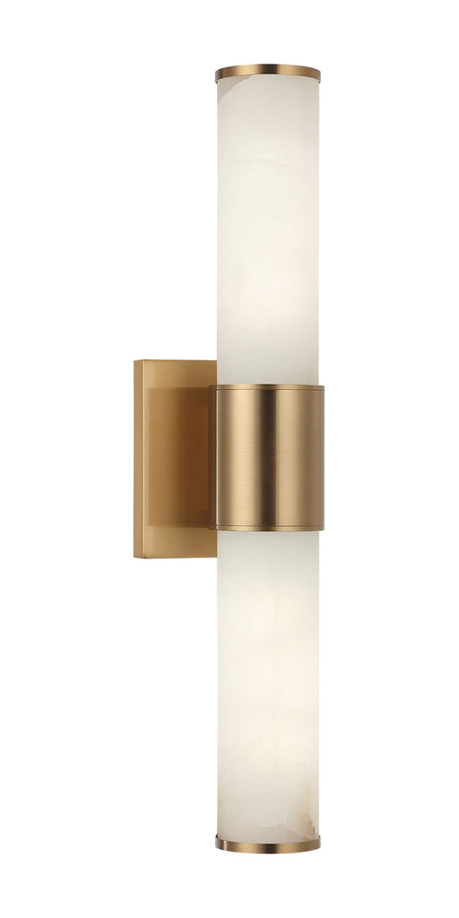 London 2-Light Wall Sconce in Aged Gold Brass